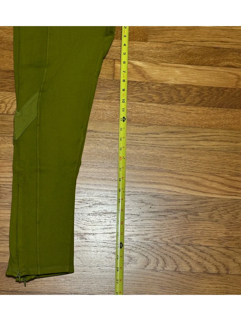 Free People Olive Green Skinny Joggers with Ribbing and Ankle Zippers